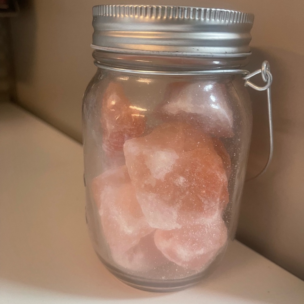 Pink Himalayan Salt in Mason Jar